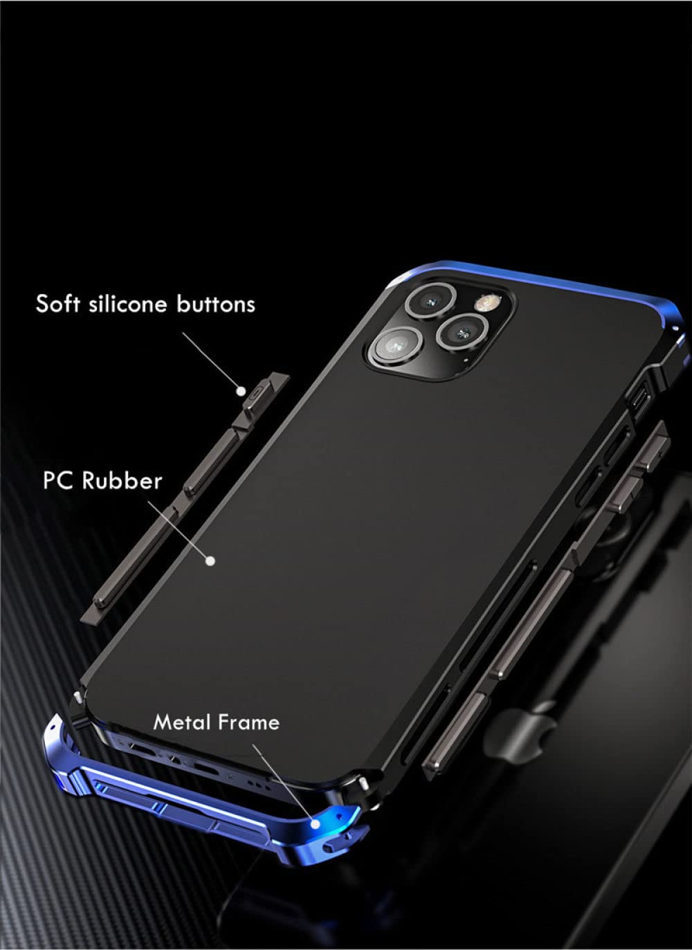 Amazon.co.jp: 高級アルミニウムメタルケース iPhone 14 12 13 11 Pro