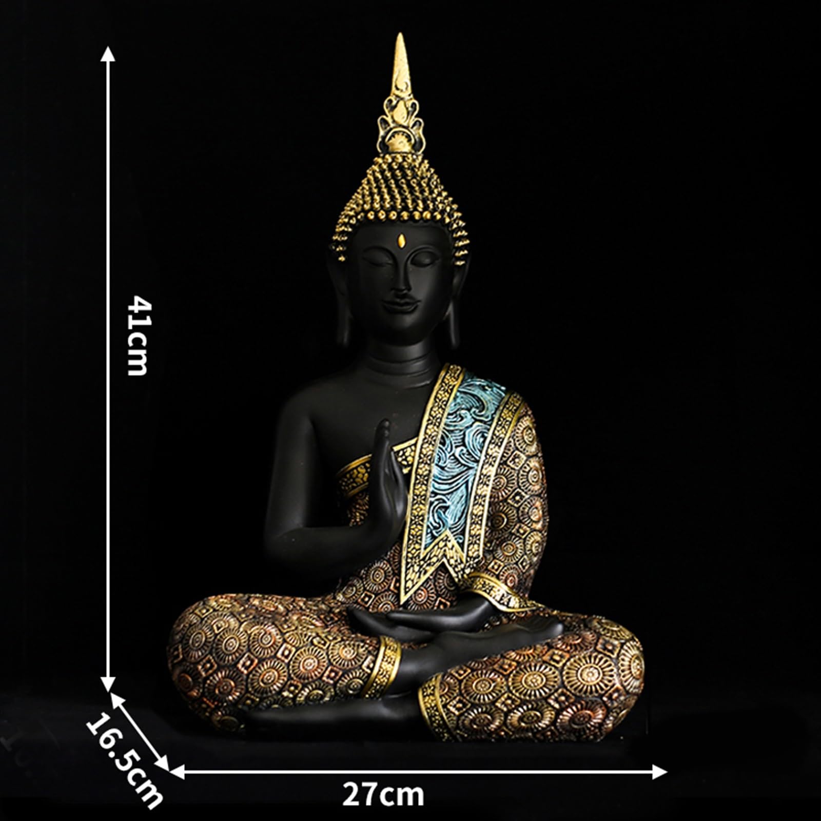 Figuras Decorativas Tailandia Buda Buda Escultura Budismo hindú Fengshui estatuilla meditación decoración del hogar Decoracion hogar(10cm)