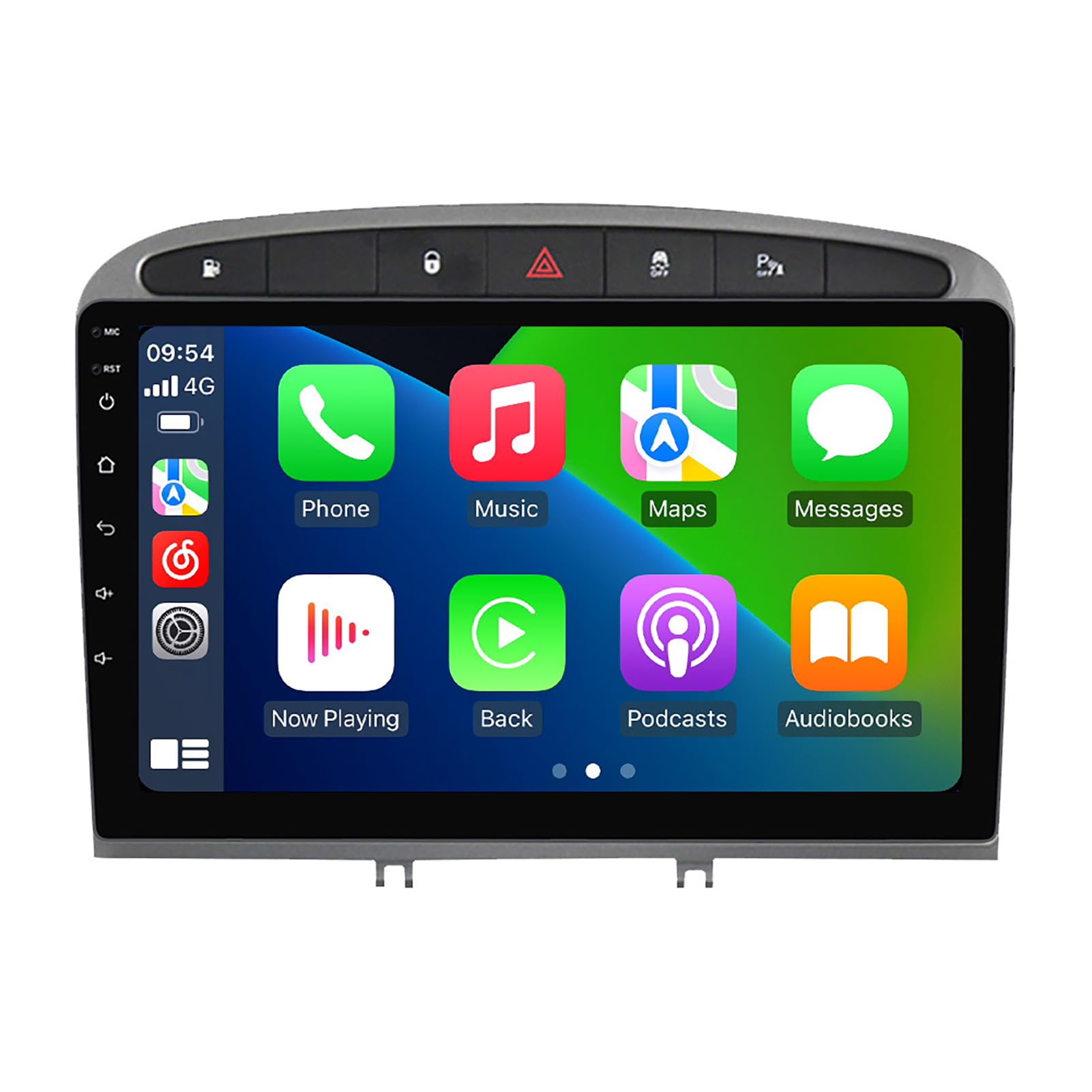 Navegación GPS para coche de 9 pulgadas y Android 14 para Peugeot 408 de 2010 a 2016
