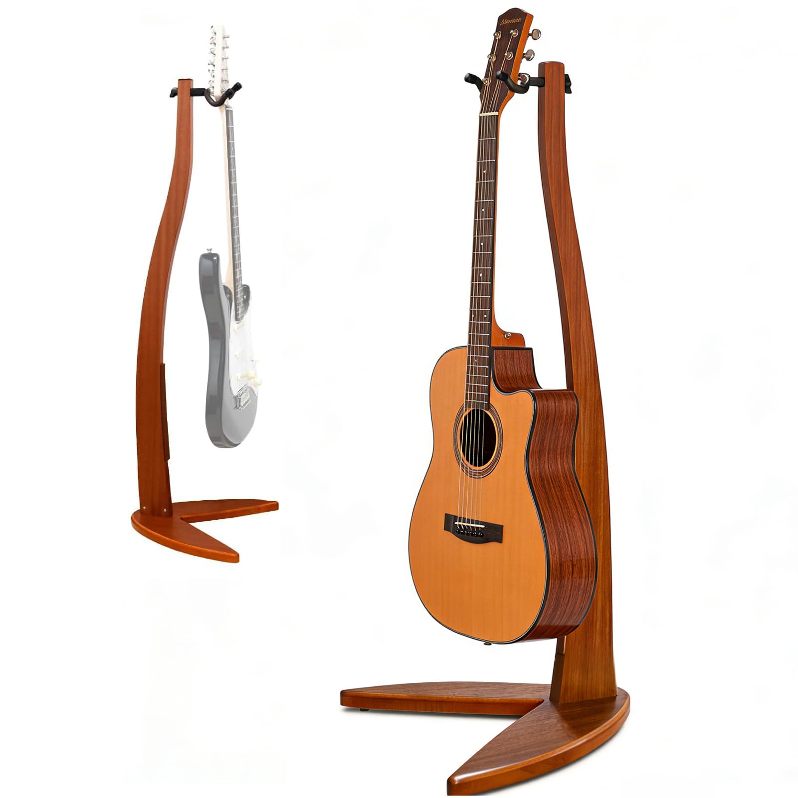Support de guitare acoustique de salon MUSO en bois véritable