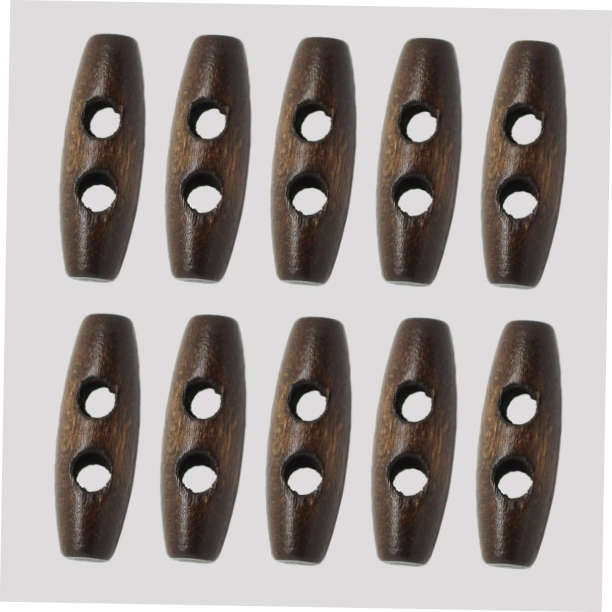 450 Stück Ovale Holzknöpfe mit Doppelloch, 3x1, 1 Cm, Dunkelbraun