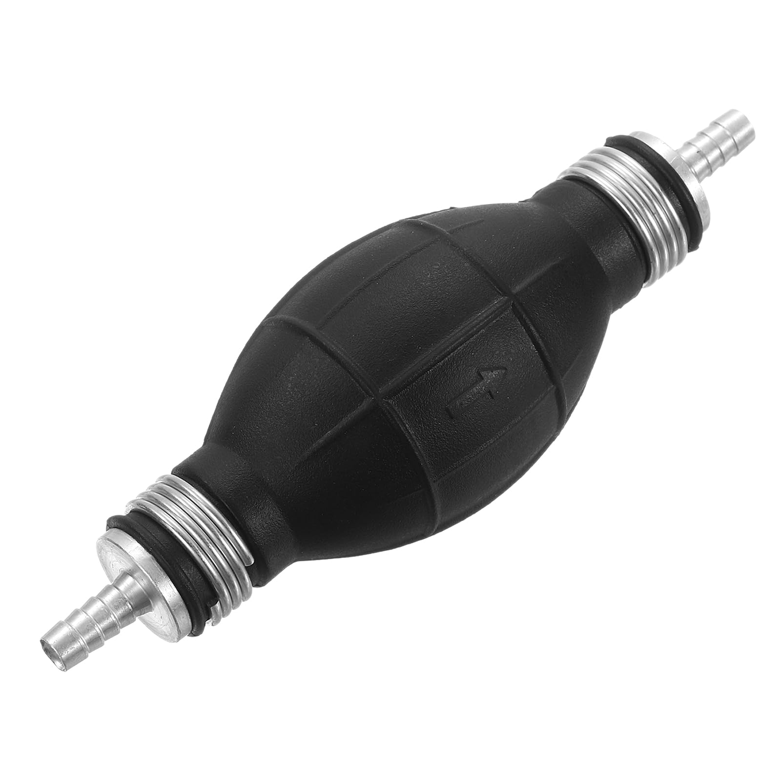 Muiltvoe 8mm (5/16") Rubber Fuel Primer Pump, Fuel Transfer Vacuum Hand Siphon Bulb, One Way Fuel Primer for Gasoline Petrol Marine Diesel Boat Marine Boat, Silver