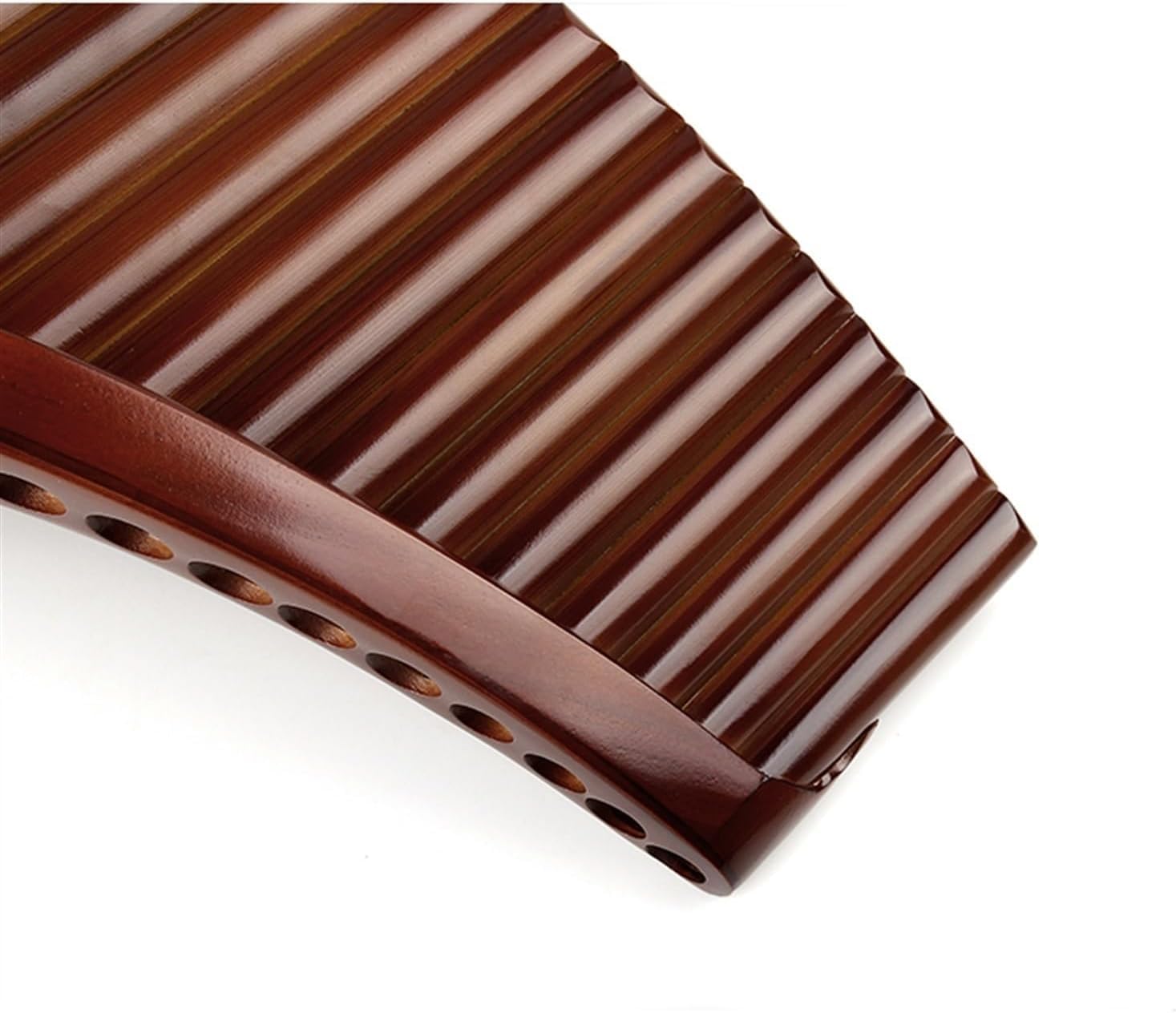 22 Rohre C-Tonart Handgefertigte Natürliche Bambus Panflöte Traditionelles Musikinstrument Braune Panflöte (Braun)