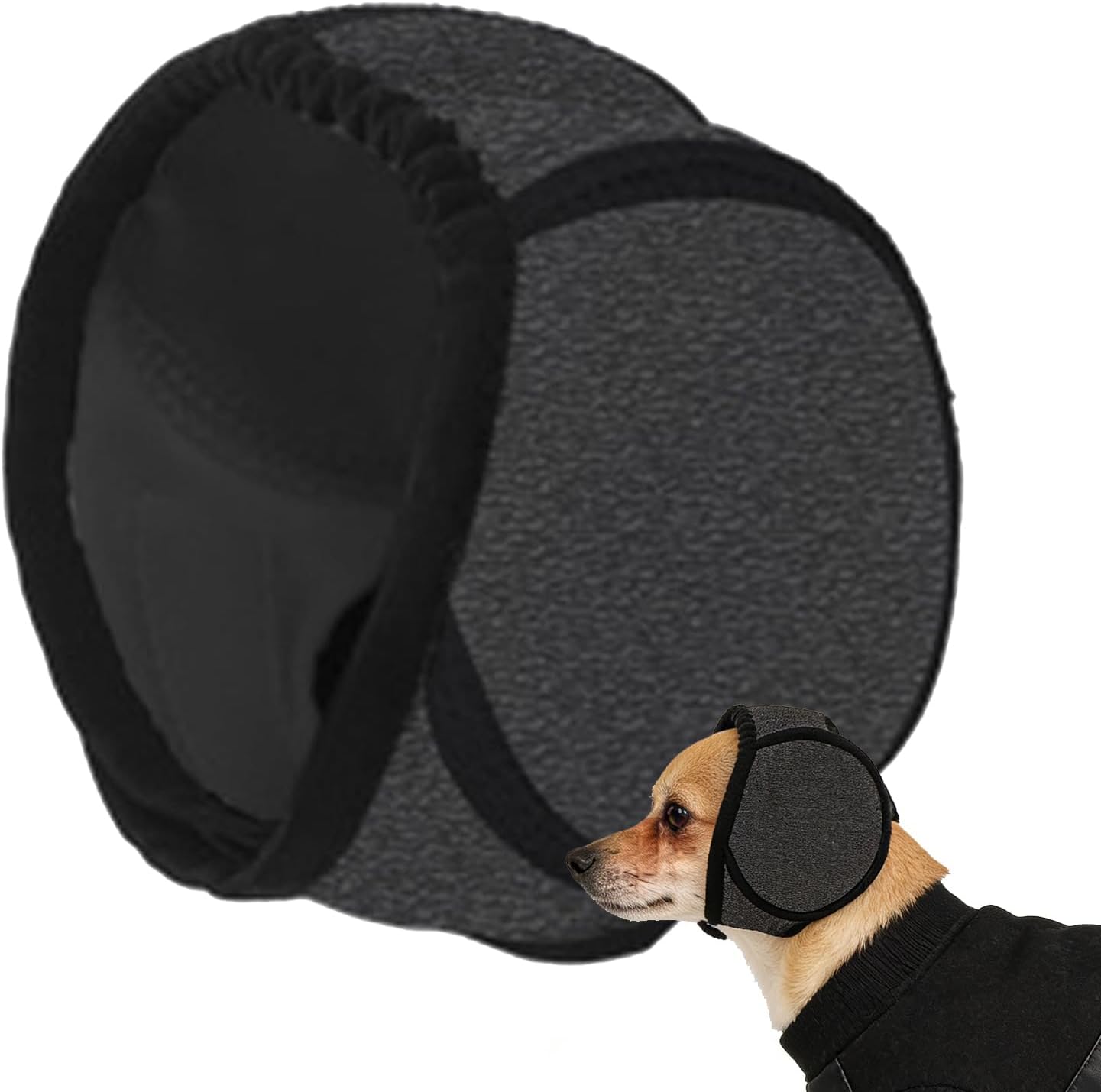 Dog Ear Defenders - Waterproof Dog Earmuffs For Sound, Adjustable Do-g Noise Cancelling Headphones, Pet Snood Ear Covers For an-xiety Relief, Swimming,Grooming