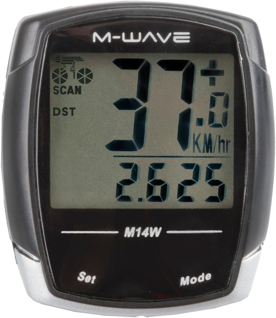 M-Wave Unisex Adult M14W Bicycle Computer - Black
