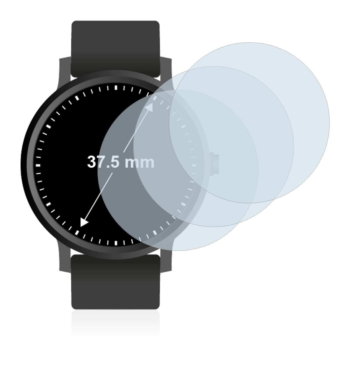 6 Pezzi Pellicola Protettiva per Pebble Round 2 Protezione