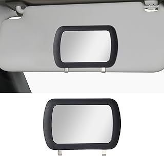 Car Sun Visor Vanity Mirror, Clip-on Automotive Makeup Sun-Shading, Vehicle Sun Visor Cosmetic Vanity Mirror for Women Girls, Universal Interior Car Accessories (Black) (Black)