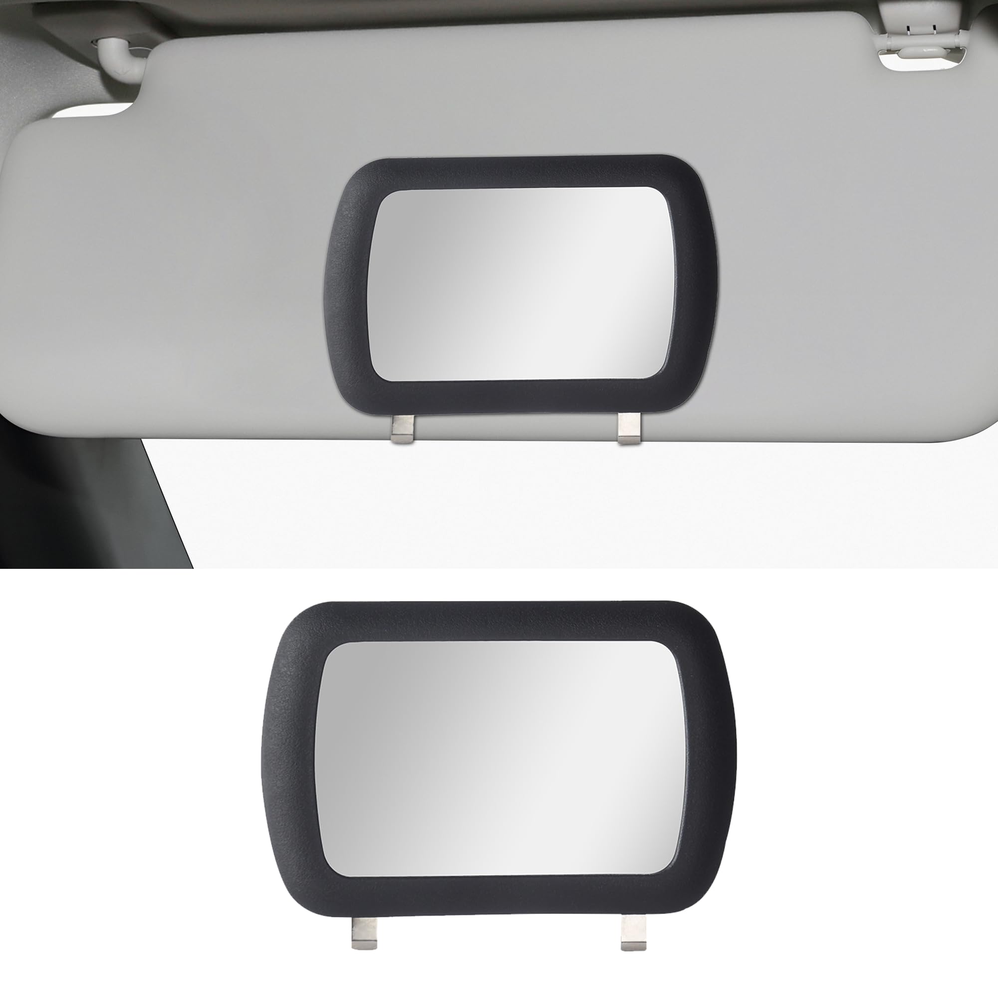 Tioollev Car Sun Visor Vanity Mirror, Clip-on Automotive Makeup Sun-Shading, Vehicle Sun Visor Cosmetic Vanity Mirror for Women Girls, Universal