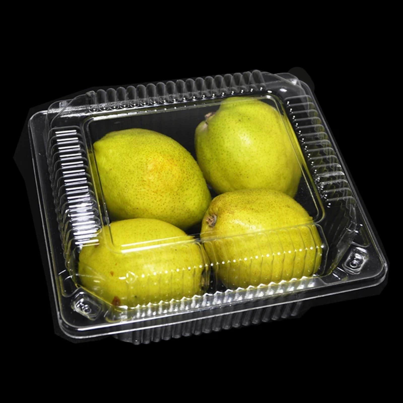 100 sztuk jednorazowe pudełka do pakowania przezroczyste plastikowe pojemniki pudełka na owoce wypieki na wynos ciasta przekąski pudełka do pakowania żywności (Color : 750g, Size : 100pcs)