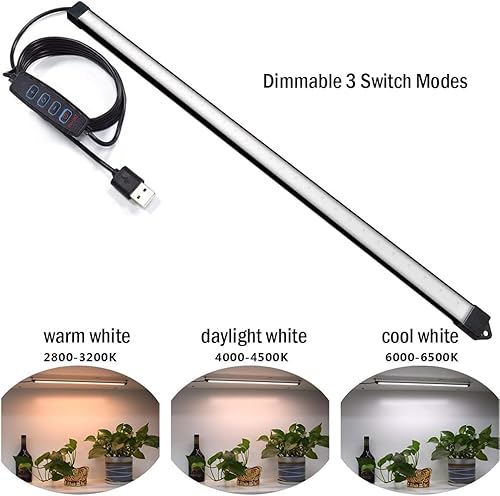 Miniatura 11 de Iluminación LED para debajo del gabinete, barra de tira de luz LED de 12 pulgadas, luz blanca diurna de 6500 K, luz LED LED pequeña y delgada debajo