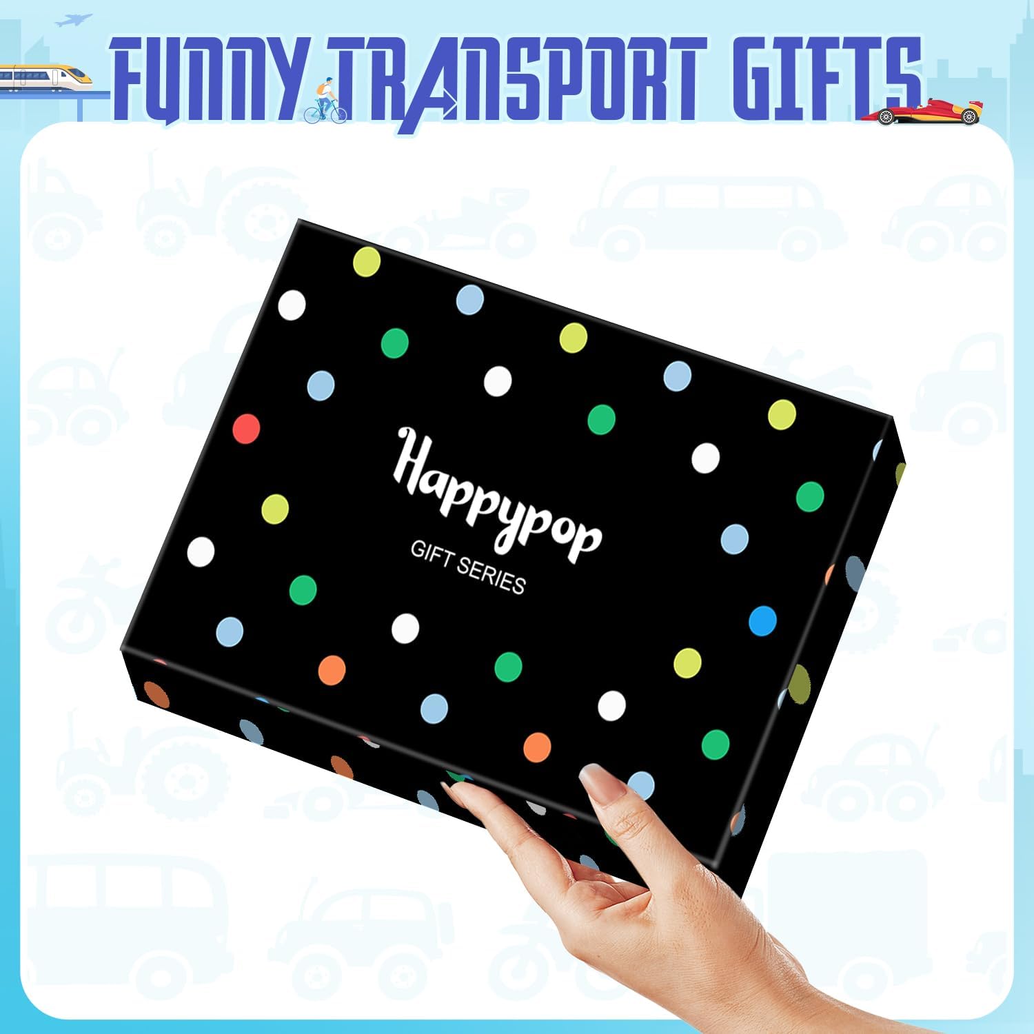 HAPPYPOP Transportation Gifts - Motorcycle Train Railroad Socks, Motocross Socks 2 Pack - Image 2