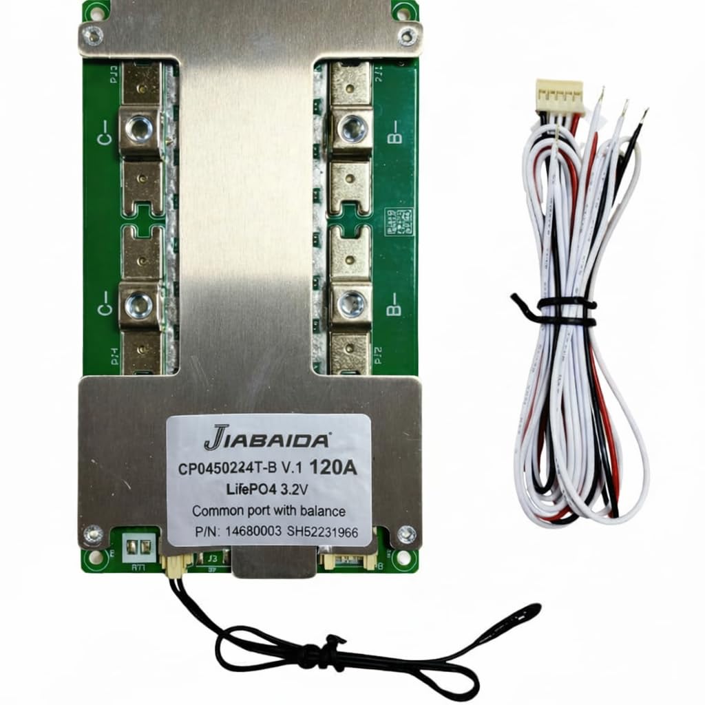 8S,120A LiFePo4, LFP Hardware Battery Management System (BMS) JBD Make, for LFP Battery Packs for 24V /120A Hardware, Thermal Overload Protection., with 10AWG Silicone Wires.-image-46