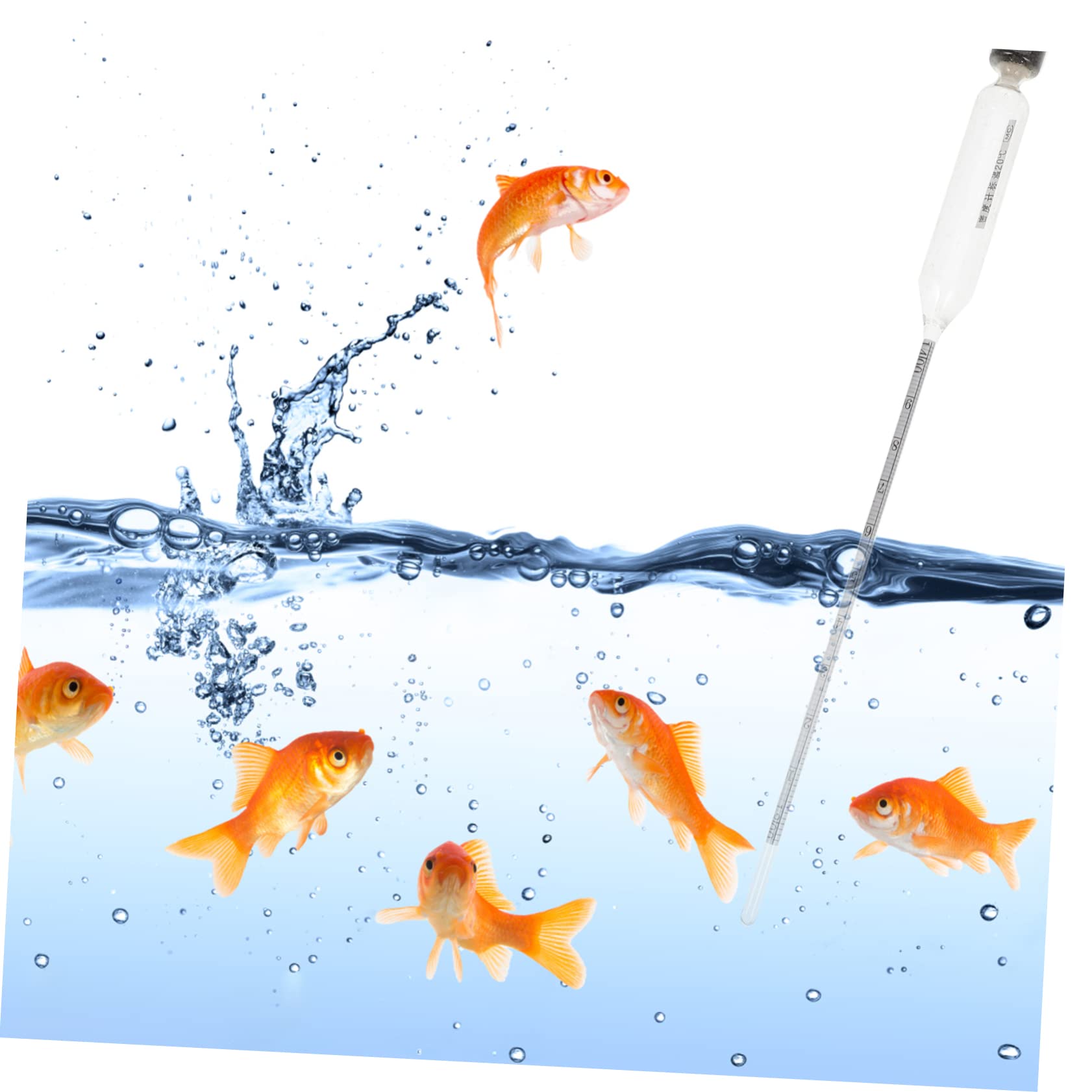 FUNOMOCYA Meter for Aquarium Glass Hydrometer 1.3-1.4 Density Precision Salinometer Portable for Saltwater Environments