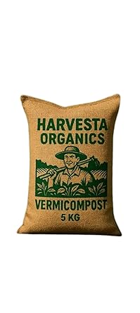 HARVESTA ORGANICS Vermicompost Organic Fertilizer 1Kg– With PROM 100% Natural Nutrient-Rich Compost for Plants, for Home Garden, Boosts Growth, Enhances Soil Health & Water Retention, for Gardening - image, photos