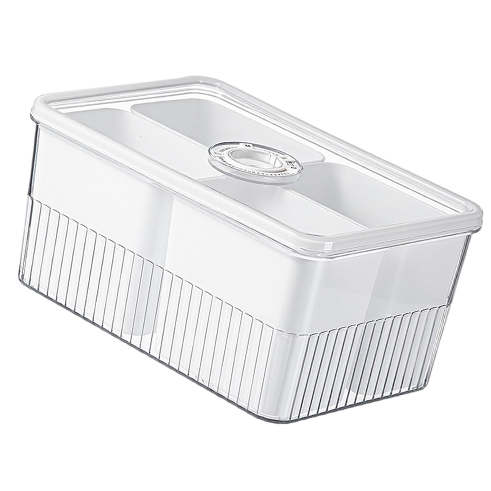 carotoe Transparency Food Grade Organiser with Sealed Compartments Divided Storage Box for Dry Fruit Snacks Nut Spices Storage Container