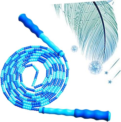 Miniatura 6 de Cuerda de saltar ligera con cuentas para hombres y mujeres, entrenamiento físico, ejercicio corporal, azul