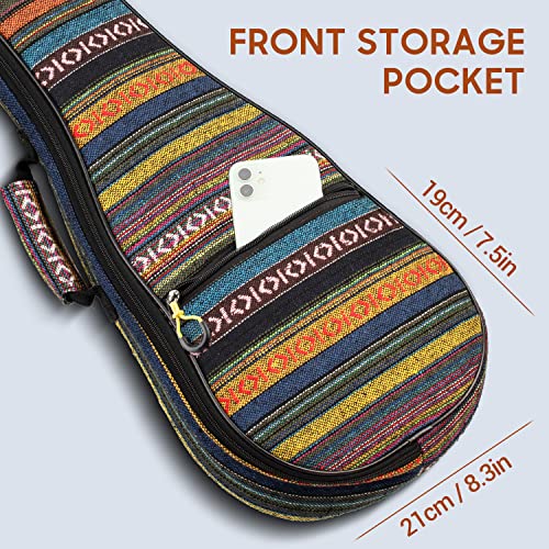 CAHAYA Ukulele Tasche 26 Zoll Gigitasche Gigbag ukulelenhülle Baumwolle Nylon 9 mm gepolsterte Ukulelentasche CY0131-3