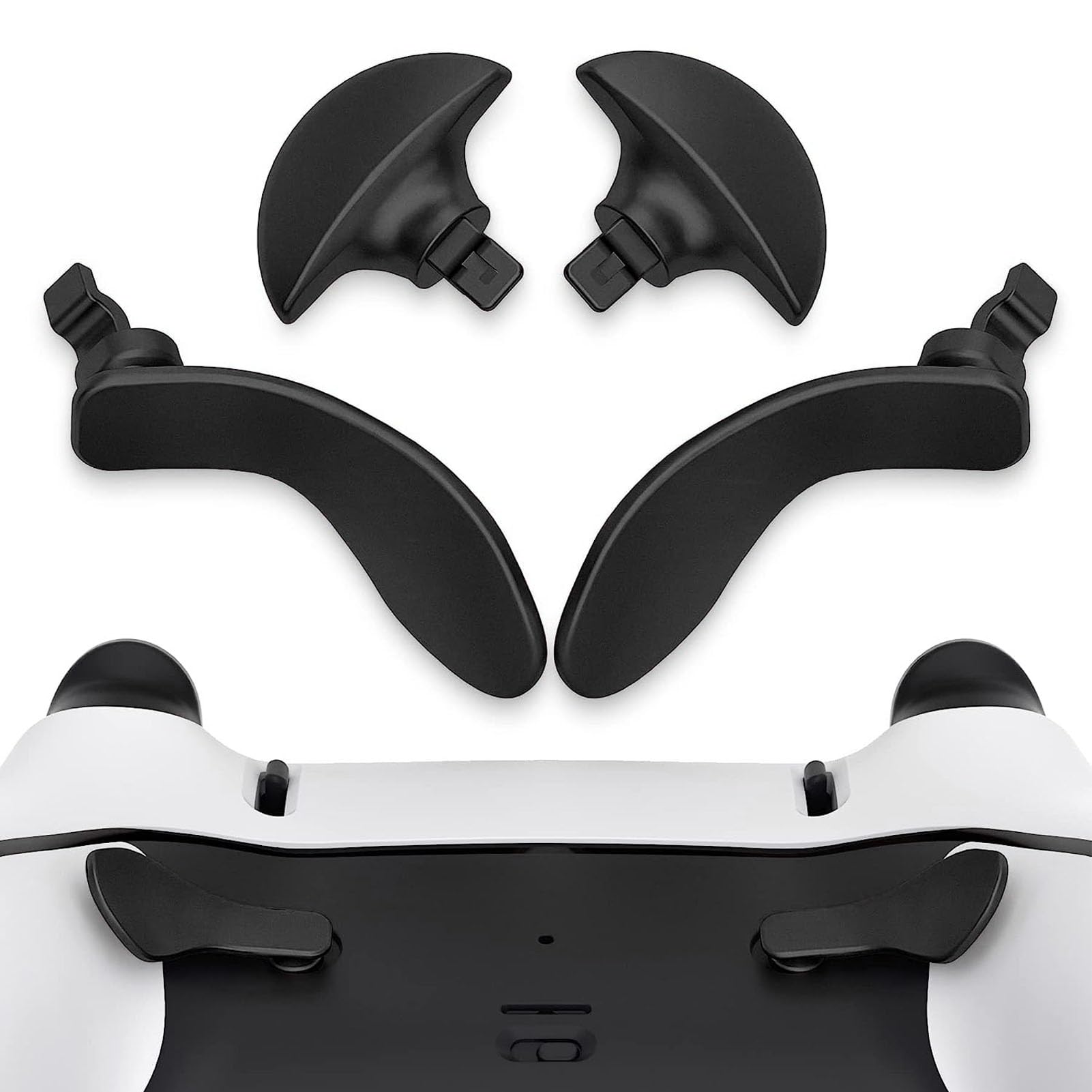 Set di 4 pallet in metallo, 2 paia di bottoni a spalla per controller parti di ricambio per controller Edge (nero)