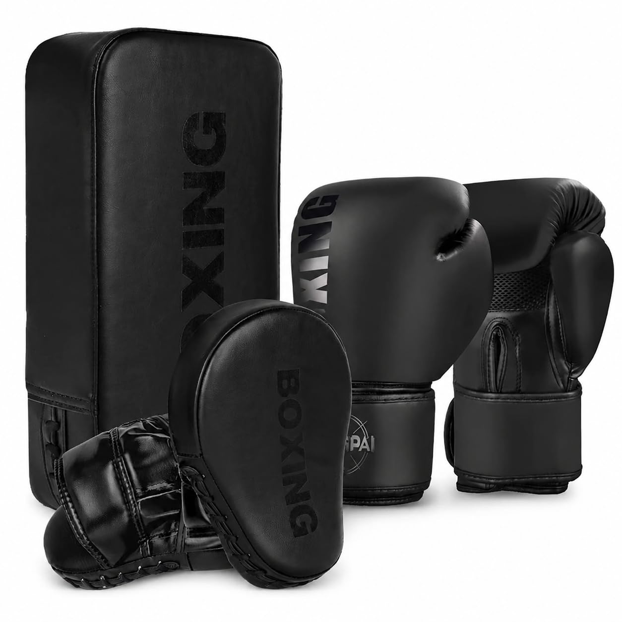 Set mento con Guantoni, Nero, 10oz