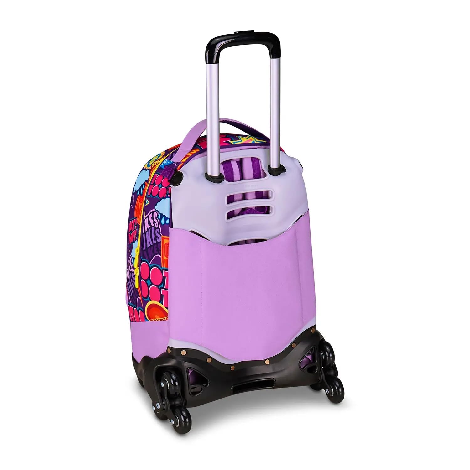 Trolley Scuola Jack 3 Ruote staccabile Inside Out 2 Universal Mood , 3 in 1 per Scuola Elementare Bambina + Astuccio 3 zip con cancelleria + 7 penne cancellabili e portachiave pailettes