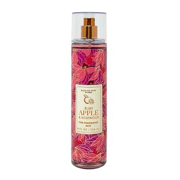 Bath and Body Works Fine Body Fragrance Mist 8 Fluid Ounce Ruby Apple & Rosewood