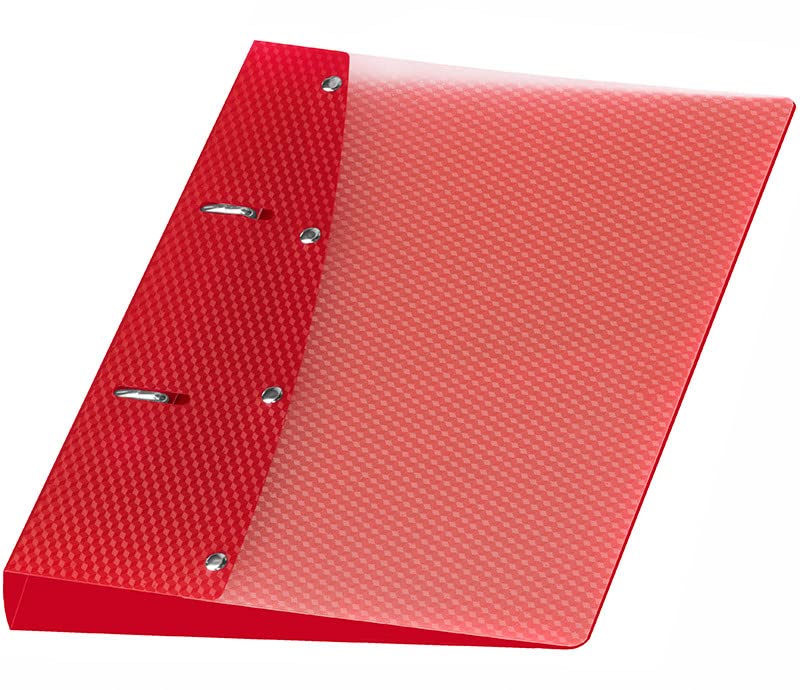 VELOFLEX A115142 Diamond Ring Binder DIN A5 Pack of 2 Red Filling Height 20 mm Ring Binder with 2 Ring Mechanism - Image 2