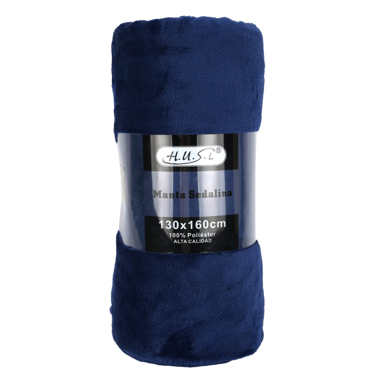 HUSL Manta Sofa Suave de Franela, Mantas para Cama 90 Suave - Manta Pelo de Microfibra Transpirable Hipoalérgica, Multiusos Manta Forro Polar (Azul, 130X160CM)