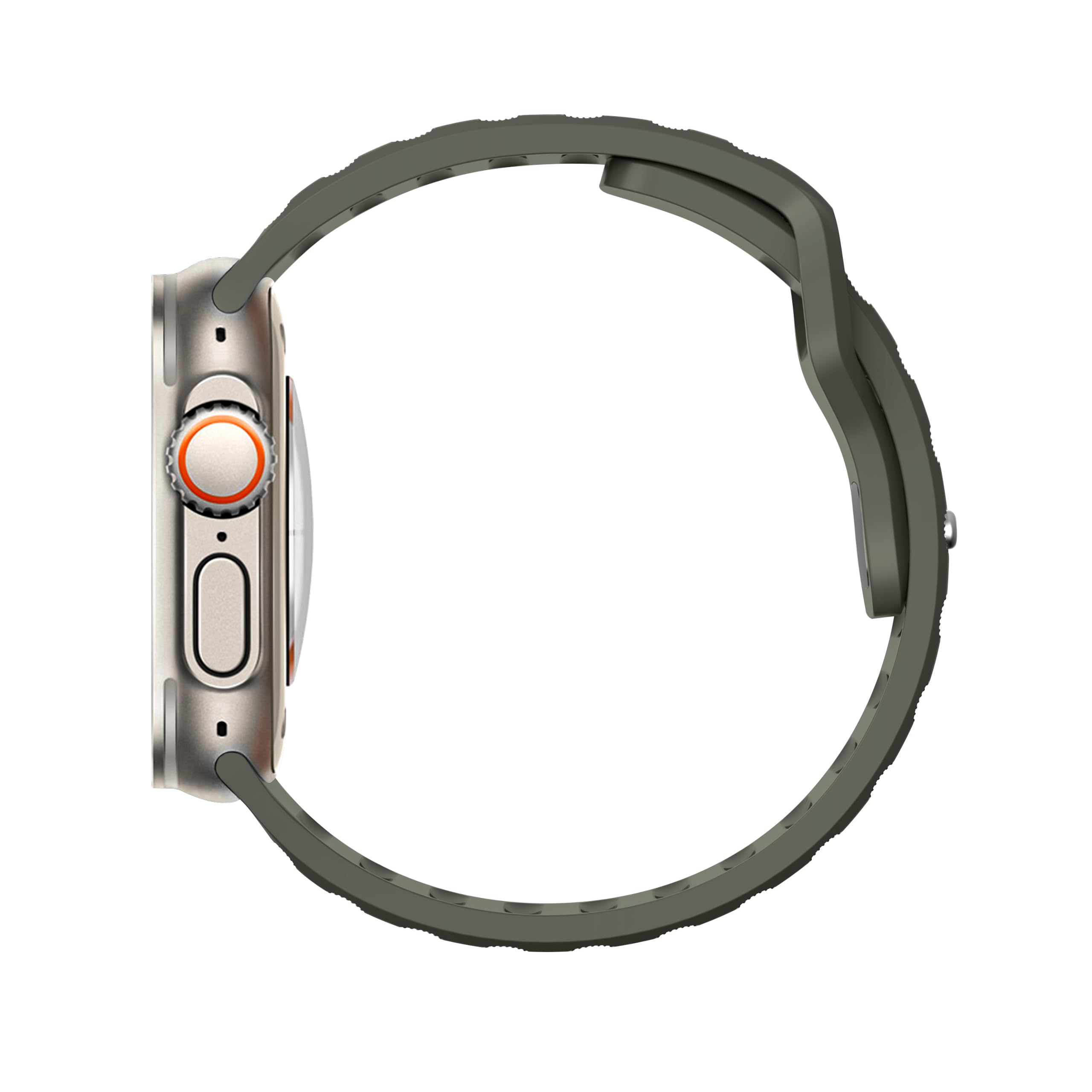 DONEGANI UC1 Cinturino per Apple Watch Ultra 2 49mm, Serie 10 46mm, 9 8 7 45mm 41mm, SE 6 5 4 44mm 40mm, 3 2 1 42mm 38mm Band Bracciale Sport Silicone, Verde Esercito