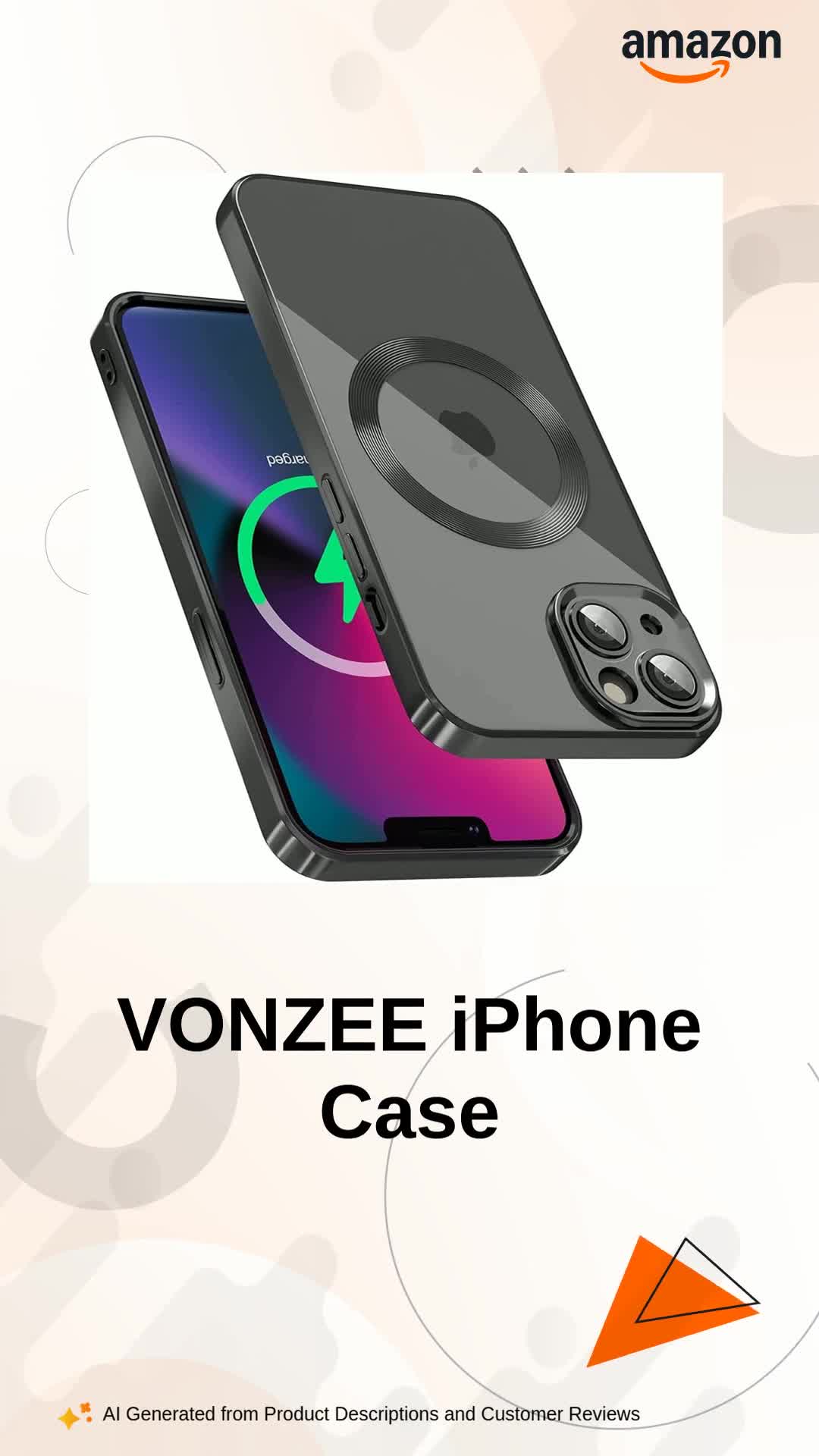 VONZEE® Clear Logo Transparent Case for iPhone 14 Plus Case 6.7