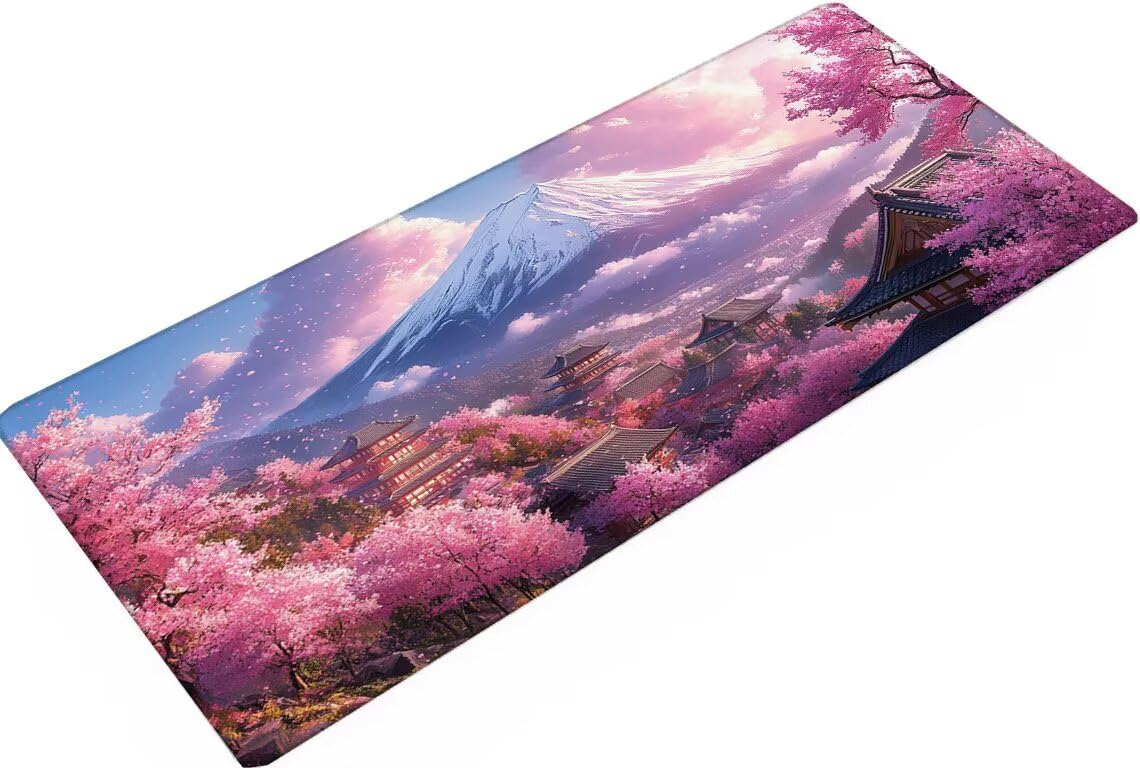 Różowa podkładka pod mysz, podkładka pod mysz pod biurko pałac XXL 1200 x 600 x 3 mm duża podkładka pod mysz z antypoślizgową gumową podstawą, podkładka pod mysz do gier dla graczy, akcesoria biurowe