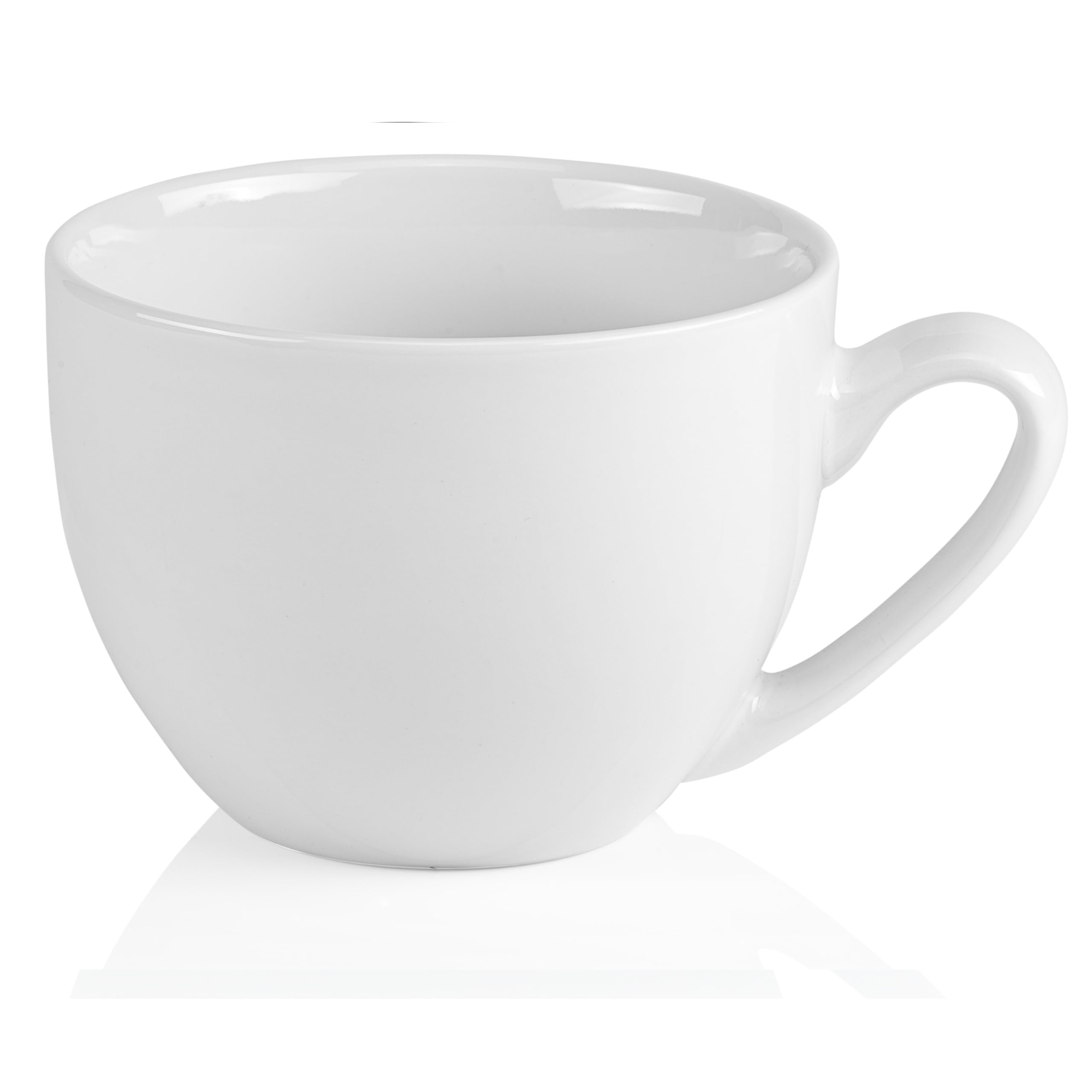 Große Tasse 600ml Jumbotasse Suppentasse Porzellan Weiß Küche, Haushalt & Wohnen