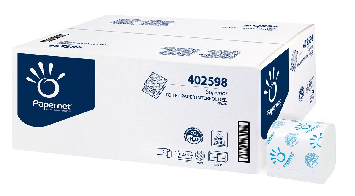 De pâte vierge Motif Interfold Bulk Pack 8960 x feuilles de Papier toilette