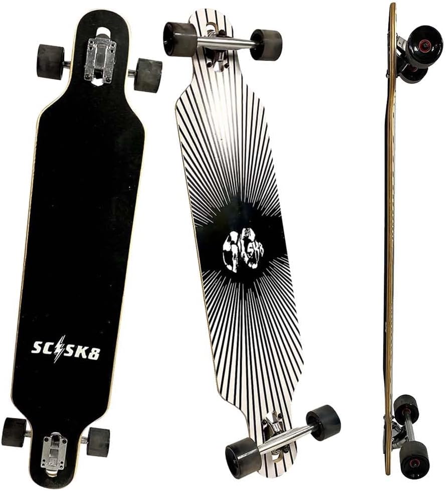 SCSK8 Drop Thru Longboard for Beginners & Pro Longboard