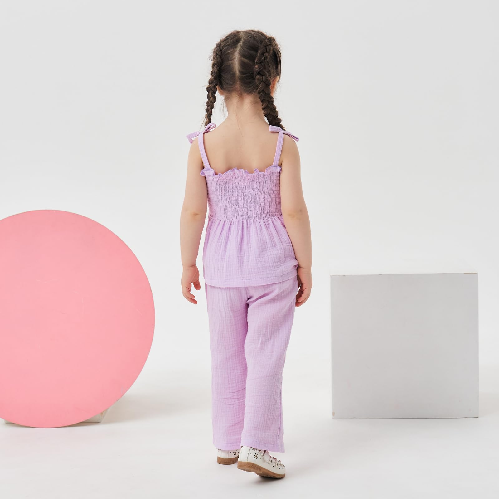 Miipat Vestiti per Bambina Estate Abbigliamento Set Maglietta a Sospensori e Pantaloni 2 Pezzi Set Vestiti per Bambina 6 Mesi-3 Anni