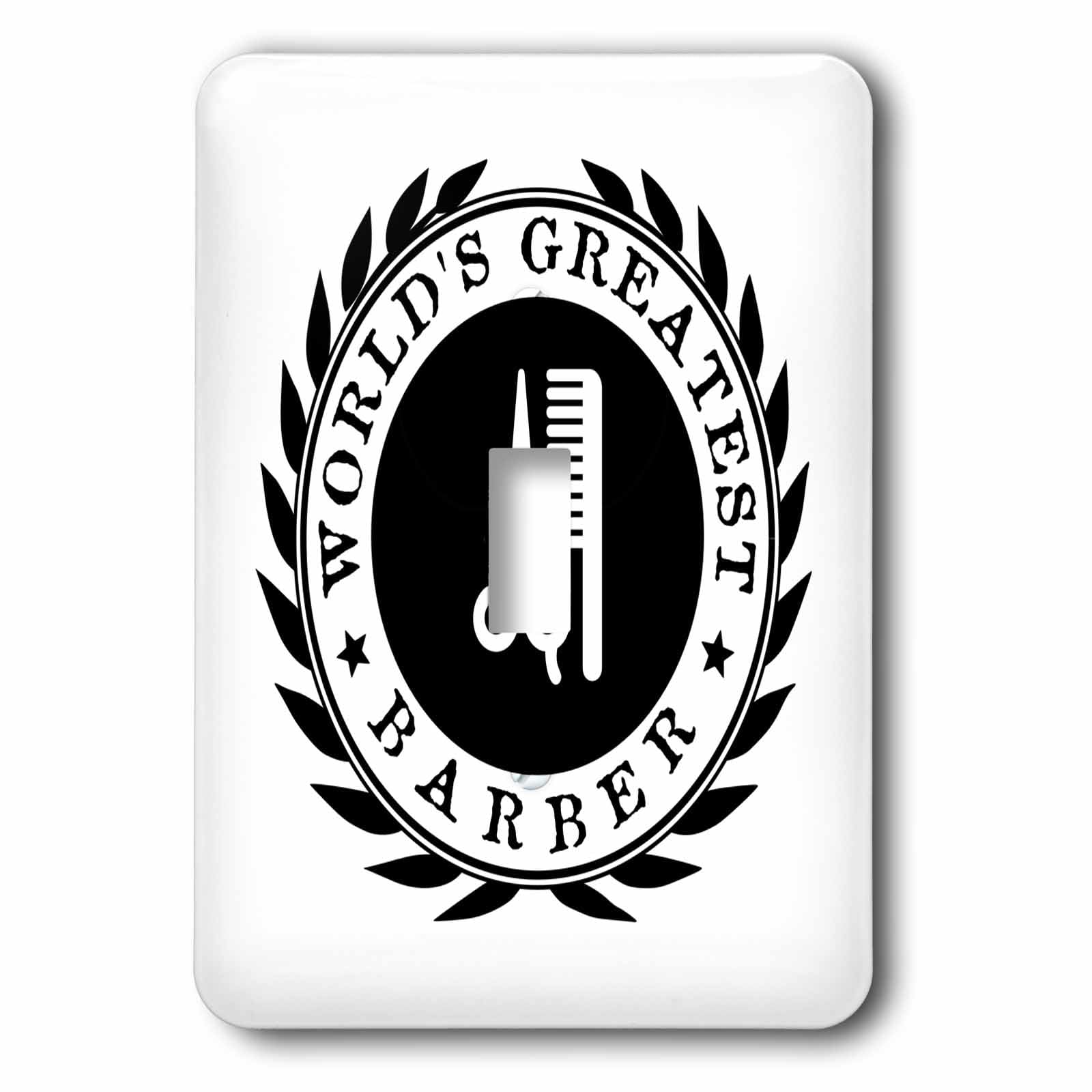Cache pour interrupteur noir Worlds Greatest Barber finition soignée