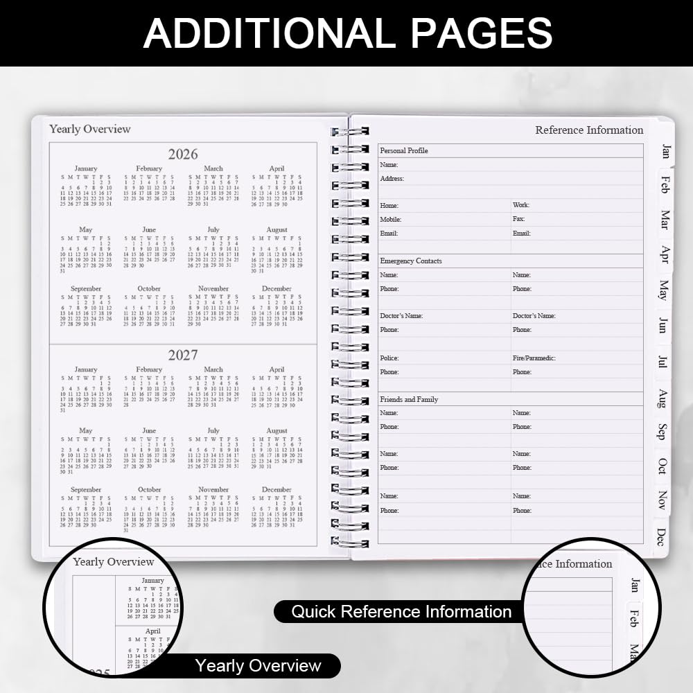 Planning 2025-2026 : Juillet 2025 à Juin 2026, 20,3 X 25,4 Cm, Planificateur Scolaire Hebdomadaire Et Mensuel 2025-2026 Avec Couverture Flexible En Polypropylène, Liste De Tâches, 12 Onglets Mensuels