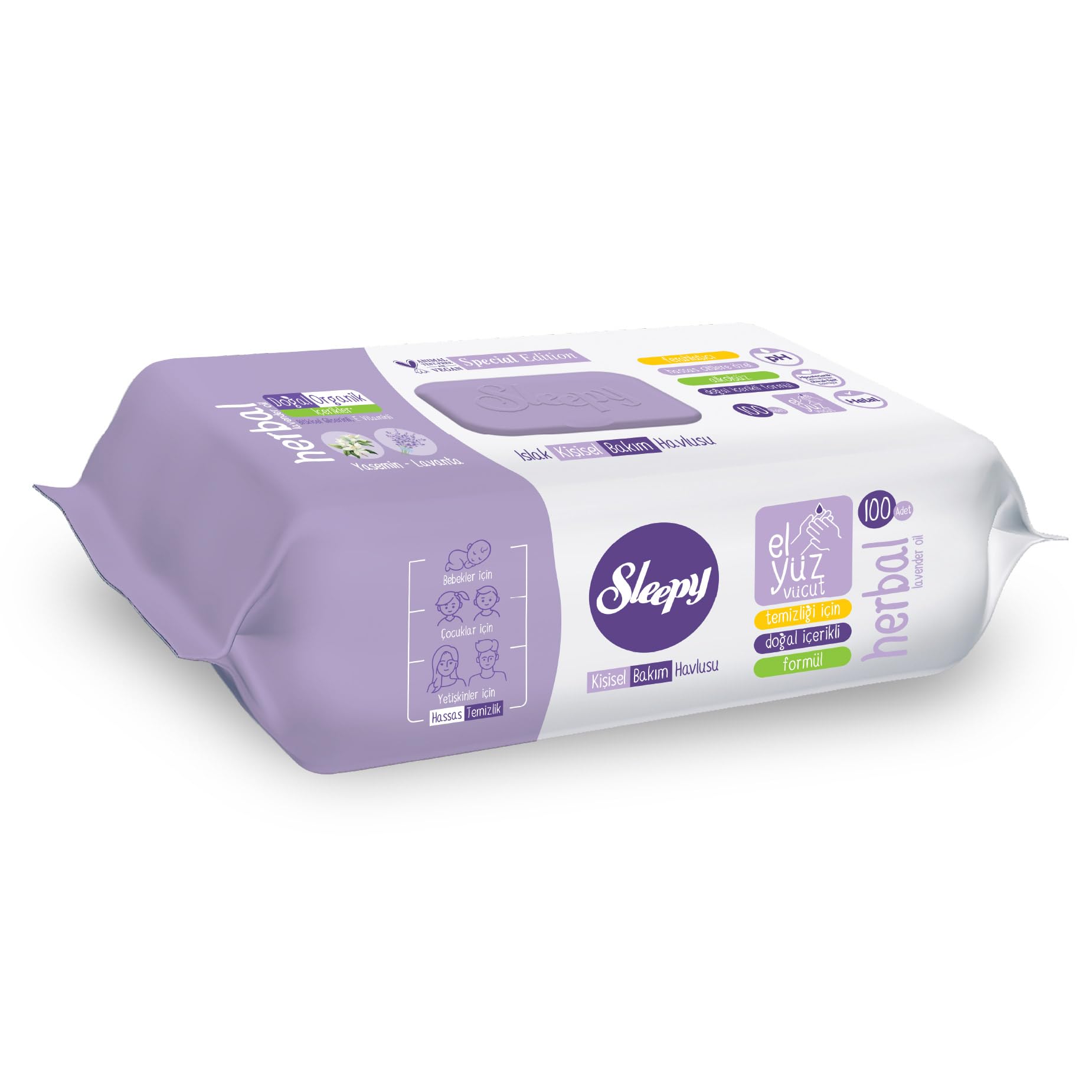 Sleepy Herbal Kişisel Bakım Havlusu 100 Yaprak