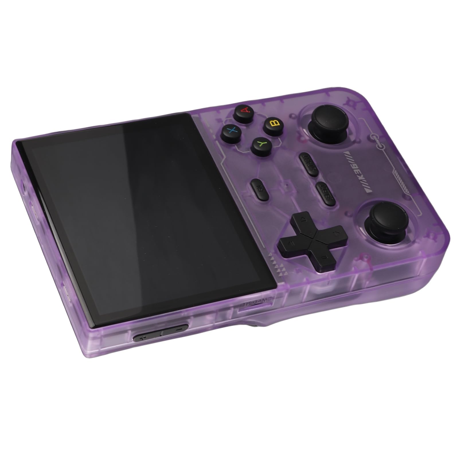 Console di gioco portatile retrò, lettore di giochi portatile con schermo HD da 3,5 pollici 640x480, doppio joystick 3D e batteria da 3500 mAh per il tempo libero e (Viola)