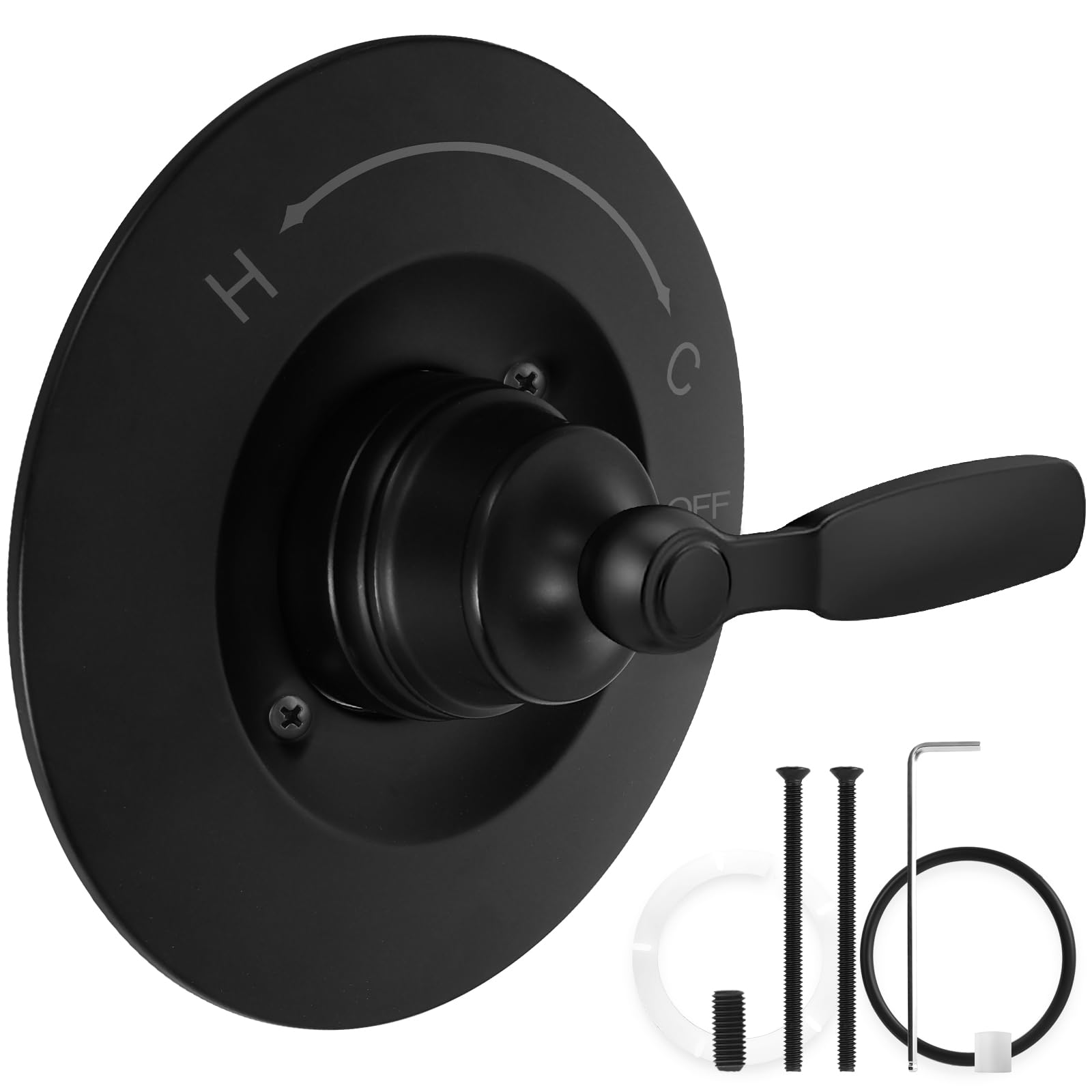 Replacement For DT Classic 13/14 Series Single-Function Shower Valve Trim Kit, T13020-BL Matte Black Shower Handle Set, Fit R10000 Series Shower Valve(Catridge And Valve Not Included - View #5