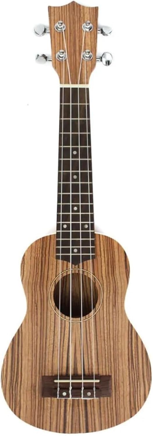プロのウクレレ 21 インチ 4 弦ギター テナー アコースティック ウクレレ ゼブラウッド 初心者に最適 バッグ/ベルト/ピック付