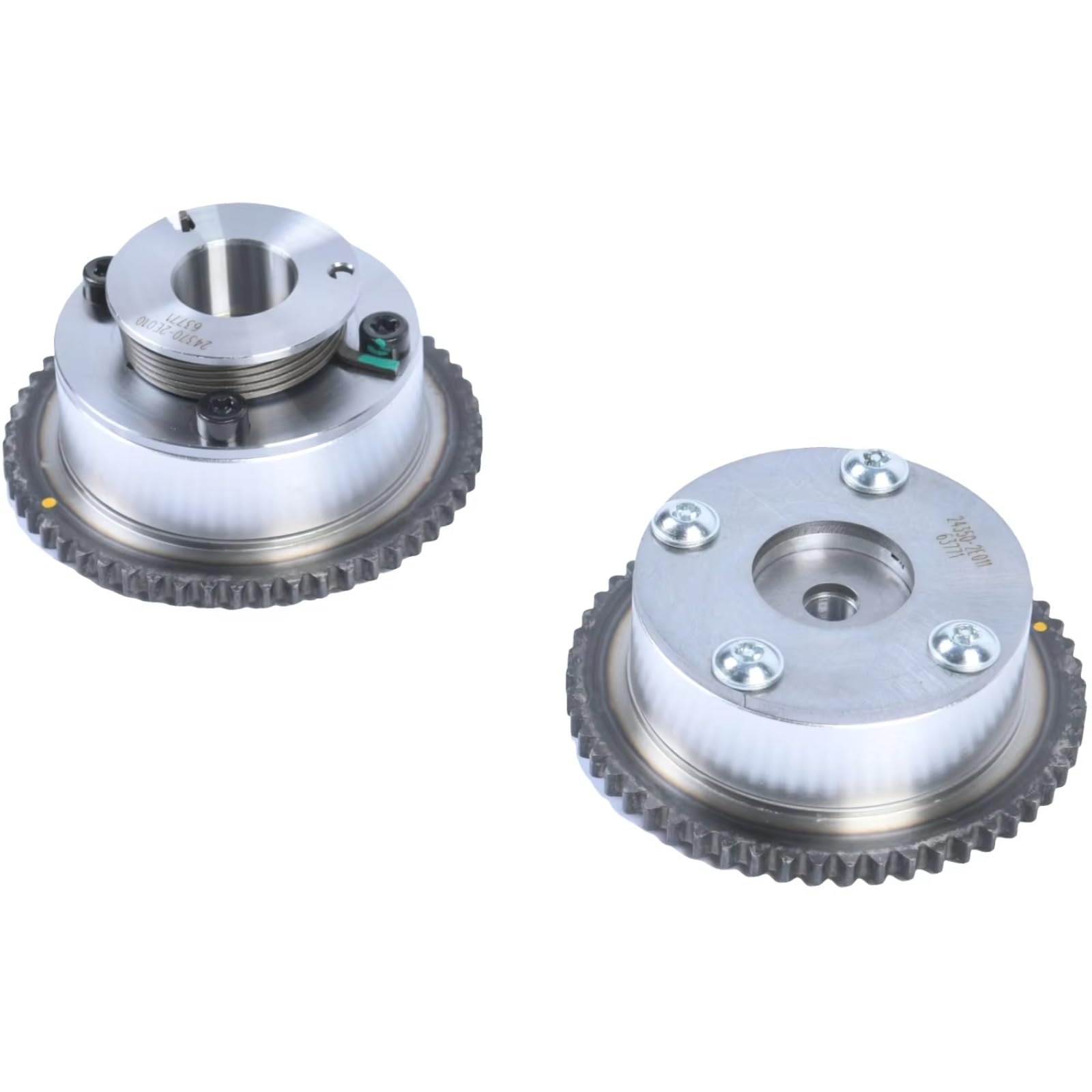 Compatible Con Hyundai Para Elantra 2013-2014 24350-2E011 1 Par De Admisión Para Escape Motor Coche VVT ​​piñón Engranaje Árbol Levas Sincronización autopartes