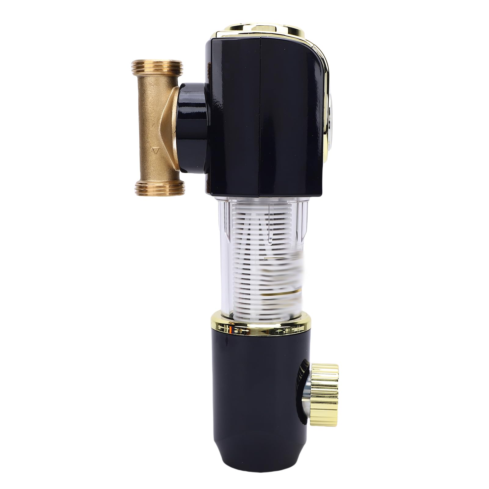 Generic 【título】 de Prefiltración de Agua con Filtro de Sedimentos Prefiltro de 1/2 Pulgada con Manómetro Lavado Automático de 40 μm