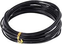 Vista 11 de Queenbox Alambres de entrenamiento de árbol de 32.8 ft de longitud de 0.059 in, rollo de alambre de entrenamiento de bonsái de aluminio anodizado