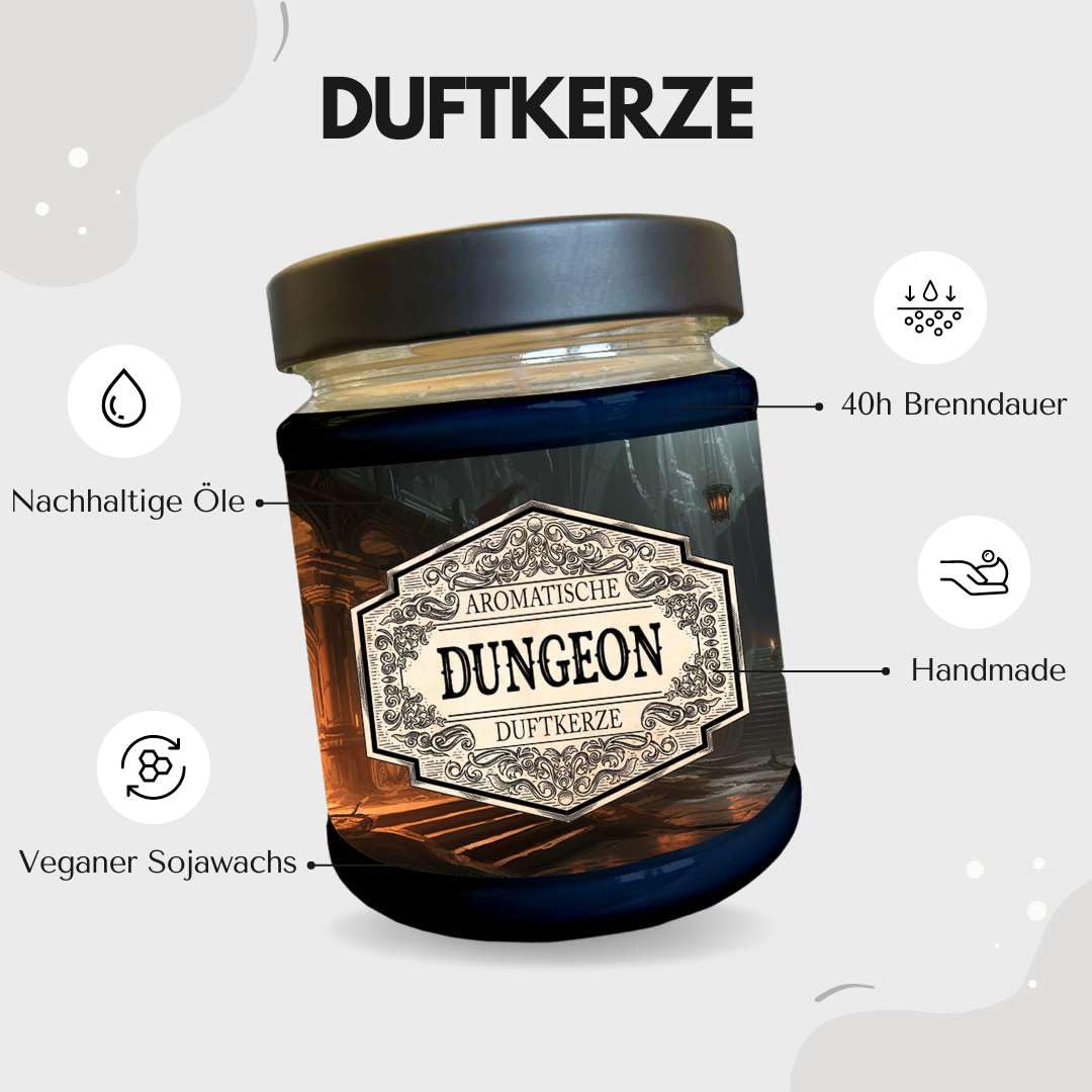 Rollenspiel Duftkerze mit Überraschungswürfel (Dungeon)