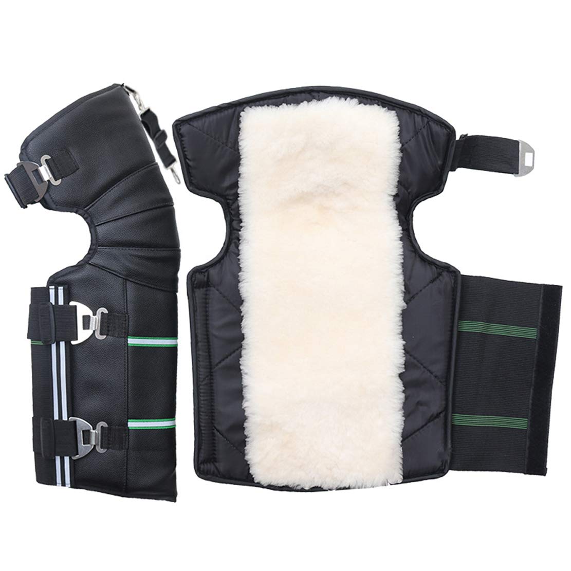 AKT Inverno Mantieni Caldo Ginocchiere per Moto Protezione del Ginocchio a Sgancio Rapido Ginocchiera Spessa Estesa per Motocross Sciare