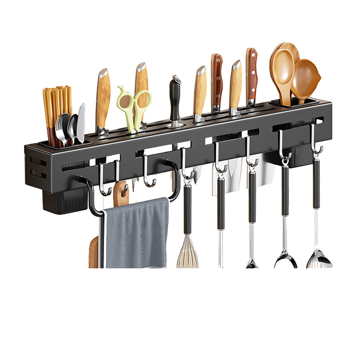 MYUYEE Wall Hanging Spice Rack, Over Stove Spice Organizer Shelf, Multifunctional Kitchen Over Stove Spice Organizer Shelf For Kitchen Storage & Organization,40Cm(60Cm)