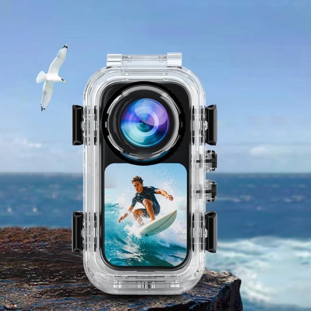 Custodia Subacquea IPX8 per Insta360 X6 Custodia Protettiva Rigida Impermeabile ad Alta Resistenza HD Portatile a Sgancio Rapido Antiurto Antiurto per 360 X6 (196,85 piedi)