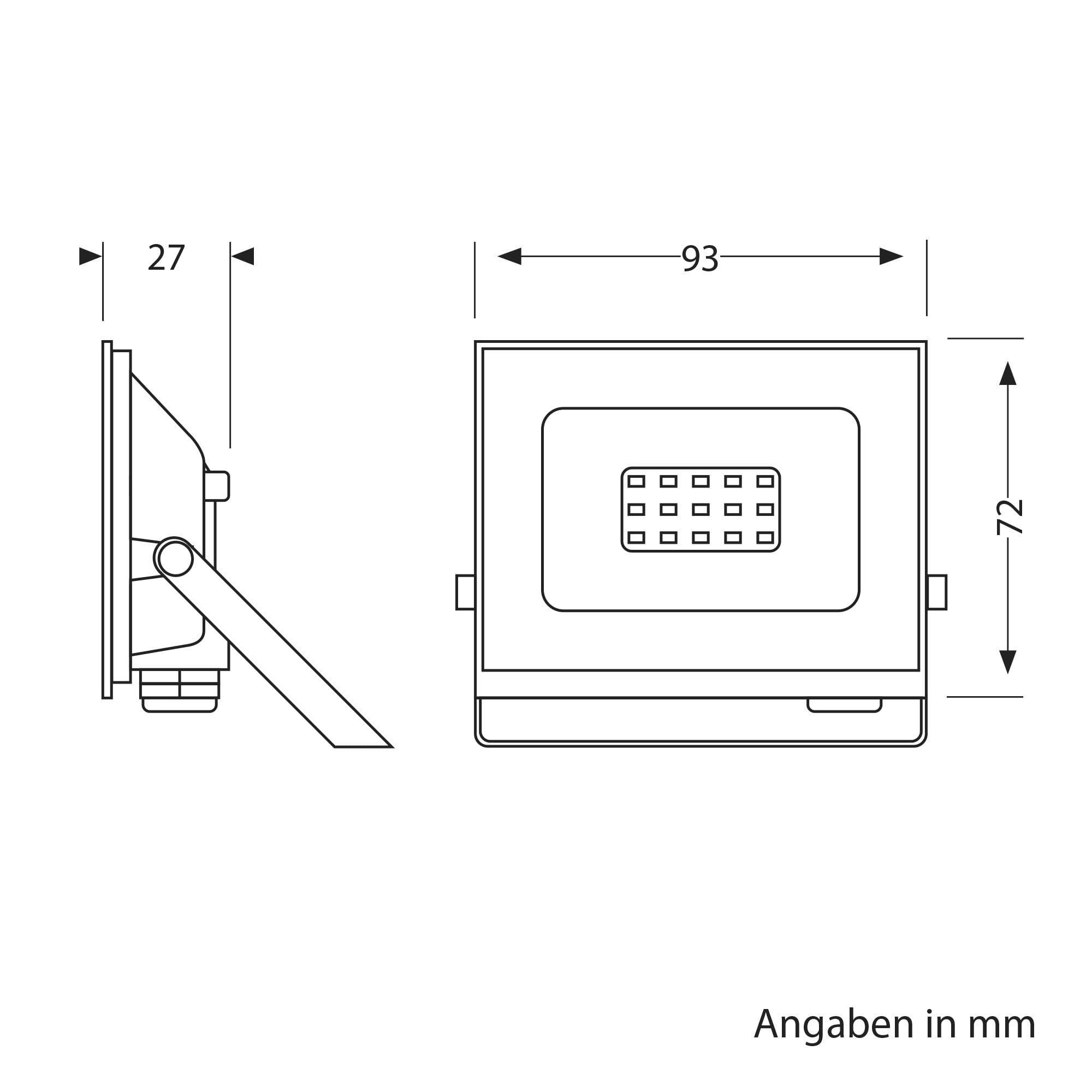 ledscom.de 6x LED Wandstrahler/Gartenstrahler OZIN, IP65, Stecker, anthrazit, 10 W, 811 lm, warmweiß