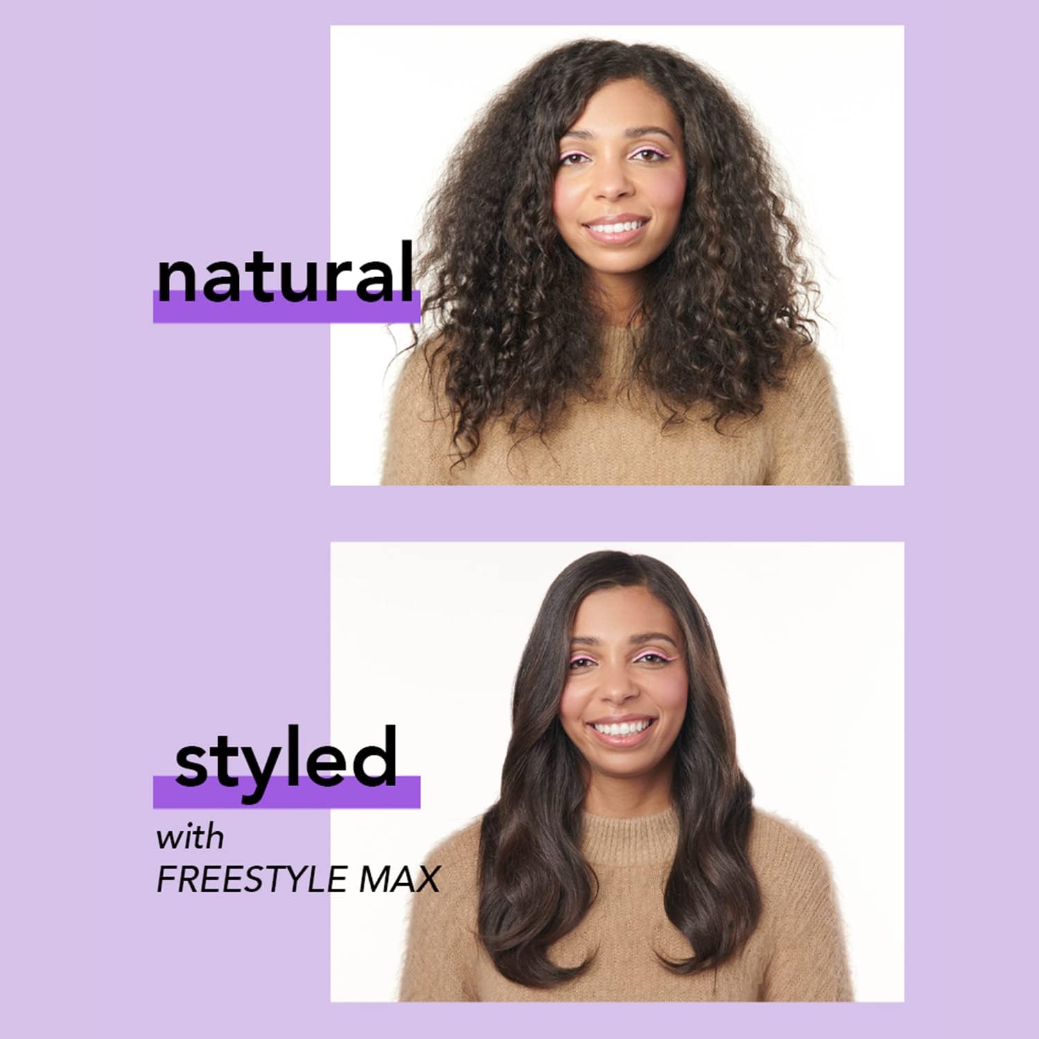 Instyler Freestyle Max Heated Round Brush with Straightening Iron | 2-in-1 Styling Tool | Four Heat Settings | Dual Voltage | Co - Image 6