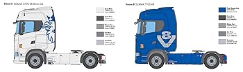 ITALERI NO777 1/24スケール スペースキャブ Tiny City Die-cast Model Car - ISUZU N Series Flatbed Tow